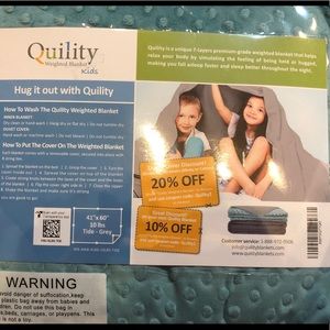 Blue twin size weighted blanket
